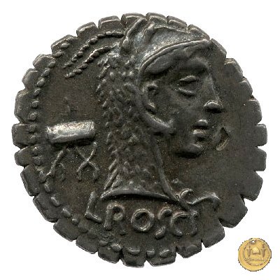 412/1 - denario L. Roscius Fabatus 64 BC (Roma)