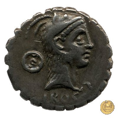 412/1 - denario L. Roscius Fabatus 64 BC (Roma)