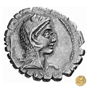 412/1 - denario L. Roscius Fabatus 64 BC (Roma)