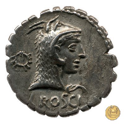 412/1 - denario L. Roscius Fabatus 64 BC (Roma)