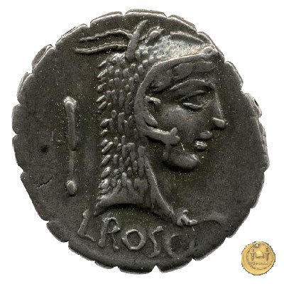 412/1 - denario L. Roscius Fabatus 64 BC (Roma)