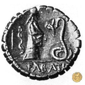 412/1 - denario L. Roscius Fabatus 64 BC (Roma)