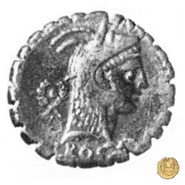 412/1 - denario L. Roscius Fabatus 64 BC (Roma)