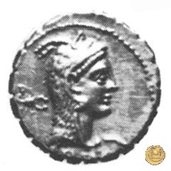 412/1 - denario L. Roscius Fabatus 64 BC (Roma)