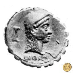 412/1 - denario L. Roscius Fabatus 64 BC (Roma)