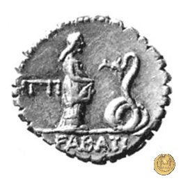 412/1 - denario L. Roscius Fabatus 64 BC (Roma)