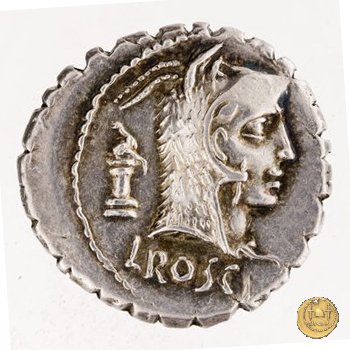 412/1 - denario L. Roscius Fabatus 64 BC (Roma)