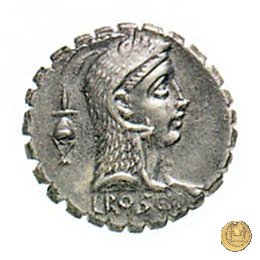 412/1 - denario L. Roscius Fabatus 64 BC (Roma)