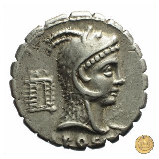 412/1 - denario L. Roscius Fabatus 64 BC (Roma)