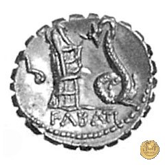 412/1 - denario L. Roscius Fabatus 64 BC (Roma)