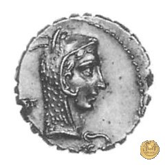 412/1 - denario L. Roscius Fabatus 64 BC (Roma)