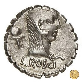 412/1 - denario L. Roscius Fabatus 64 BC (Roma)