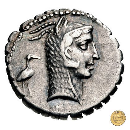412/1 - denario L. Roscius Fabatus 64 BC (Roma)