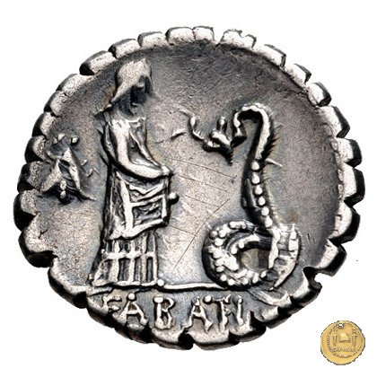 412/1 - denario L. Roscius Fabatus 64 BC (Roma)