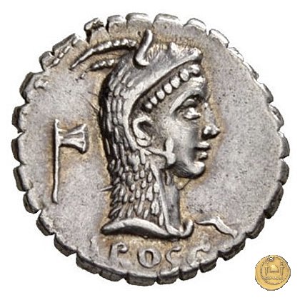 412/1 - denario L. Roscius Fabatus 64 BC (Roma)