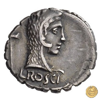 412/1 - denario L. Roscius Fabatus 64 BC (Roma)