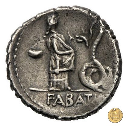 412/1 - denario L. Roscius Fabatus 64 BC (Roma)