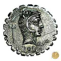 412/1 - denario L. Roscius Fabatus 64 BC (Roma)