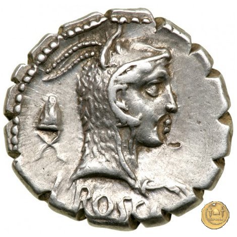 412/1 - denario L. Roscius Fabatus 64 BC (Roma)