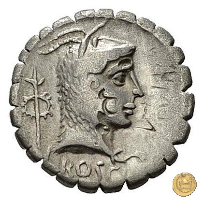 412/1 - denario L. Roscius Fabatus 64 BC (Roma)