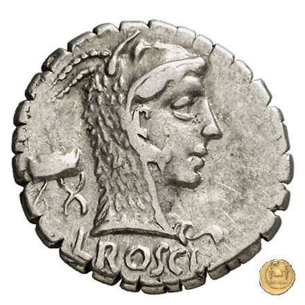 412/1 - denario L. Roscius Fabatus 64 BC (Roma)