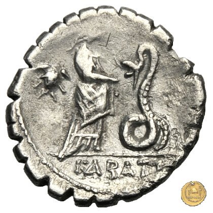 412/1 - denario L. Roscius Fabatus 64 BC (Roma)