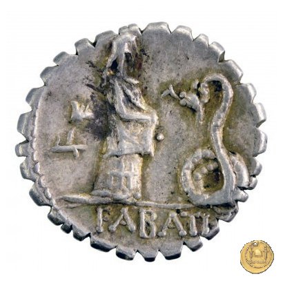 412/1 - denario L. Roscius Fabatus 64 BC (Roma)