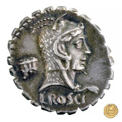 412/1 - denario L. Roscius Fabatus 64 BC (Roma)