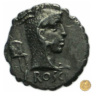 412/1 - denario L. Roscius Fabatus 64 BC (Roma)