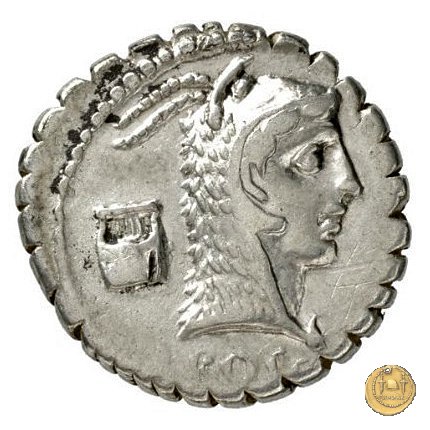 412/1 - denario L. Roscius Fabatus 64 BC (Roma)