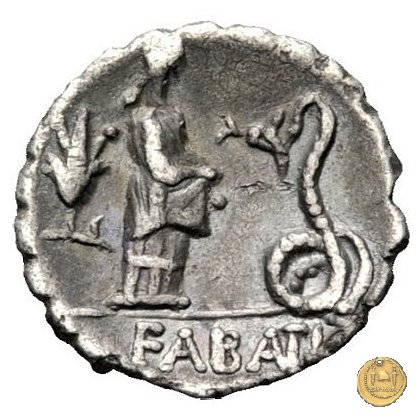 412/1 - denario L. Roscius Fabatus 64 BC (Roma)