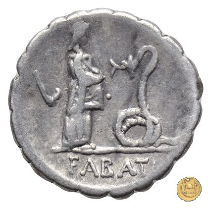 412/1 - denario L. Roscius Fabatus 64 BC (Roma)