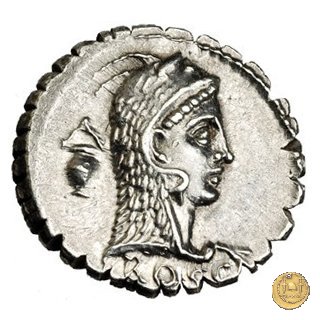 412/1 - denario L. Roscius Fabatus 64 BC (Roma)