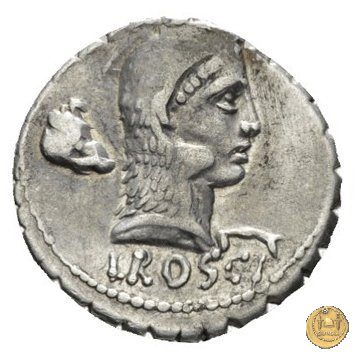 412/1 - denario L. Roscius Fabatus 64 BC (Roma)