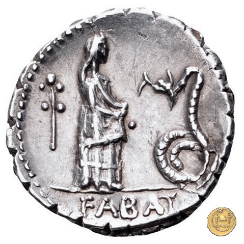 412/1 - denario L. Roscius Fabatus 64 BC (Roma)