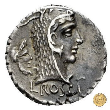 412/1 - denario L. Roscius Fabatus 64 BC (Roma)