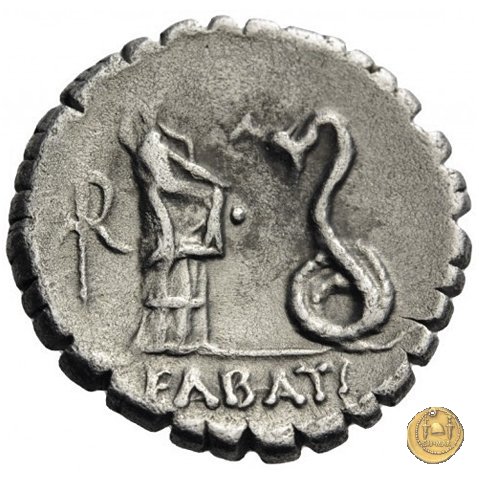 412/1 - denario L. Roscius Fabatus 64 BC (Roma)