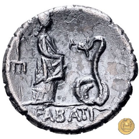 412/1 - denario L. Roscius Fabatus 64 BC (Roma)