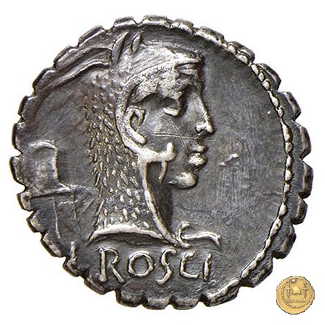 412/1 - denario L. Roscius Fabatus 64 BC (Roma)