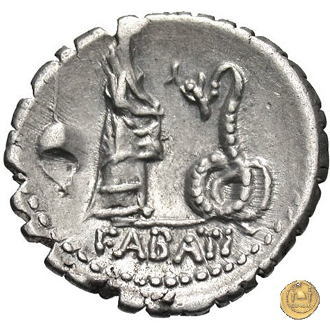 412/1 - denario L. Roscius Fabatus 64 BC (Roma)