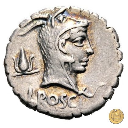 412/1 - denario L. Roscius Fabatus 64 BC (Roma)