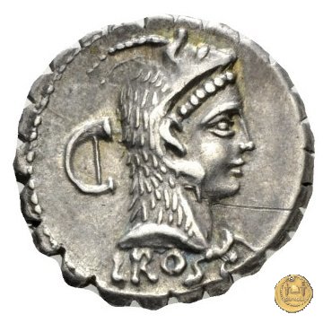 412/1 - denario L. Roscius Fabatus 64 BC (Roma)