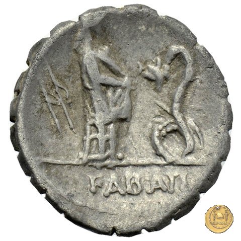 412/1 - denario L. Roscius Fabatus 64 BC (Roma)