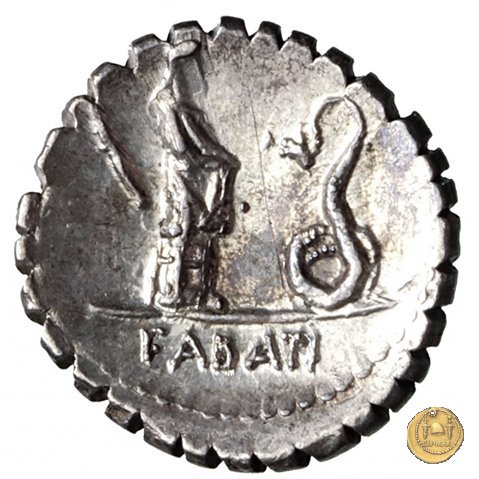 412/1 - denario L. Roscius Fabatus 64 a.C. (Roma)