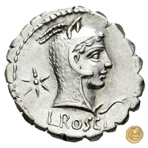 412/1 - denario L. Roscius Fabatus 64 BC (Roma)