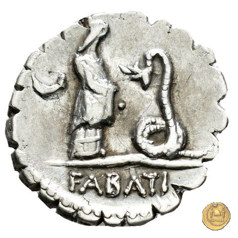 412/1 - denario L. Roscius Fabatus 64 BC (Roma)