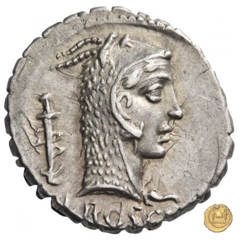 412/1 - denario L. Roscius Fabatus 64 BC (Roma)