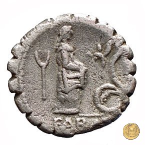 412/1 - denario L. Roscius Fabatus 64 BC (Roma)