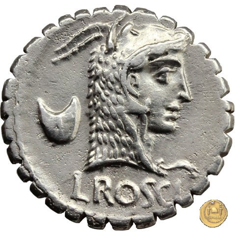 412/1 - denario L. Roscius Fabatus 64 BC (Roma)