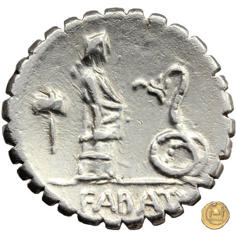 412/1 - denario L. Roscius Fabatus 64 BC (Roma)
